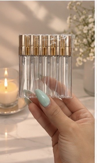 علبه عطر فاضيه حجم كبير غطاي ذهبيه